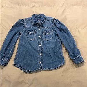 Gap Kids Denim Snap Shirt, Size M (8)